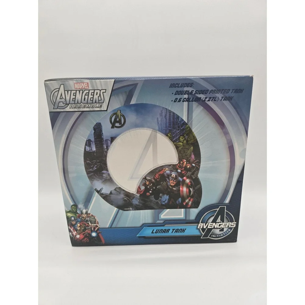 Marvel Avengers Assemble Lunar Tank 0.6 Gallon Fish Tank Double Sided‎ Painted